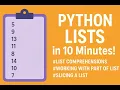 Master Python Lists Fast Slicing Stats List Comprehensions Explained