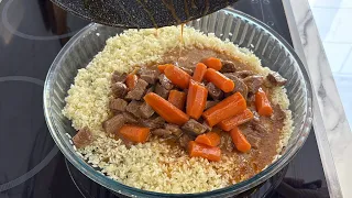 Prekrasna Večera 🤩 Oriz so Teleško Meso i Morkov 🥕🥕🥕