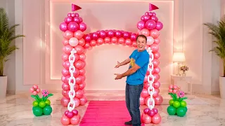 CASTILLO DE GLOBOS 😍 Cómo Hacer esta Decoración con Globos para Cumpleaños - Gustavo gg