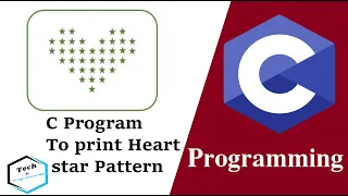Heart Shape Star Pattern Program in C Language C Programming Tech Programming