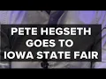 Pete Hegseth supports Rep Zach Nunn at Iowa State Fair