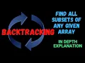 Find all Subsets of an Array Backtracking Tutorial
