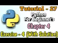 27 - Python Exercise