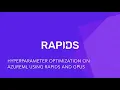 Hyperparameter Optimization HPO with RAPIDS on Microsoft AzureML and NVIDIA GPUs