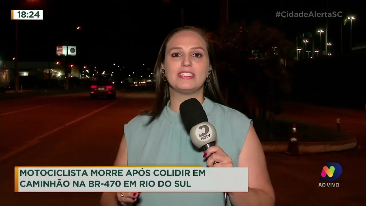 Motociclista morre após colidir em caminhão na BR-470 em Rio do Sul