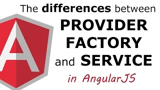 The difference between provider factory and service in AngularJS