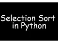 Selection Sort in Python