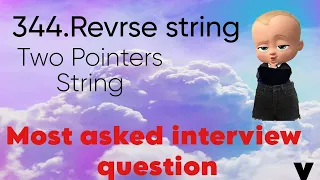 LeetCode 344 Reverse String Python Solution Two Pointers Approach