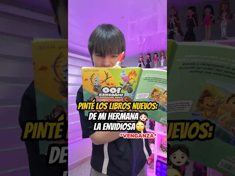 Espero MI HERMANA👧🏻NO se DE CUENTA que PINTÉ sus LIBROS NUEVOS👀 #shortsviral