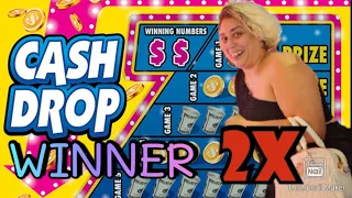 CASH DROP WIN NEW YORK LOTTERY INSTANT WIN SCRATCH OFF TICKETS 