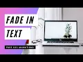 Stunning Fade In Text on Hover CSS Animations