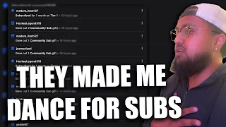 they made me dance for subs