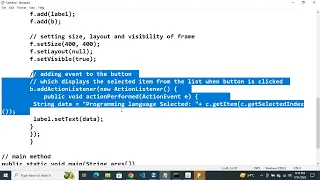 Java awt Choice control Example 2