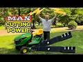 Watch us swap blades John Deere S100 lawnmower blades replacement