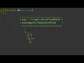 list all installed packages in your using