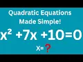 Must-Know Math Trick Solve x 2 7x 10 0 Fast
