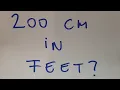 200 cm in feet