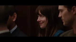 first kiss in fifty shades fifty shades of grey 2015 kiss in elevator