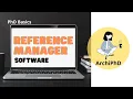 Importance of a reference manager