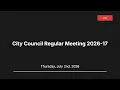 City Council Regular Meeting 2026-17