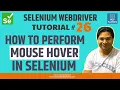 Selenium WebDriver Tutorial - How to Perform Mouse Hover in Selenium