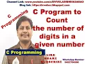 C Program to Count Number of Digits in an Integer Program to count the digits in a number in C