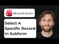 How to Select a Specific Record in a Subform in Microsoft Access 2026 Guide