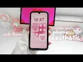 make your homescreen aesthetic pink theme tutorial samsung galaxy