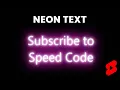 How to Make Neon Text Effect with HTML CSS Speed Code