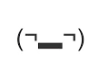 Looking askance face - Copy and Paste Text Art