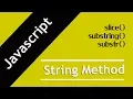 34 Javascript string methods slice substr substring Methods in Hindi