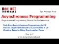 Task-Based Asynchronous Attached Child Task to a Parent Task Chaining Tasks Using Continuation