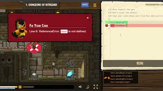CodeCombat Python - Dungeons of KithGard Walkthrough CodeCombat CS1 Chapter 1