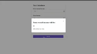 Tax calculator using HTML CSS JavaScript