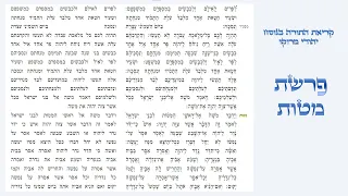 פרשת מטות קריאת התורה בנוסח יהודי מרוקו 