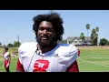 Fall Camp Practice Jordan Gigli Martin Owusu Logan Studt
