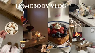 HOMEBODY VLOG روتين شخص بيتوتي في الشتاء العناية بالنفس في المنزل Hot Chocolate 