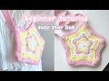 crochet star bag for beginner crochet bag step by step