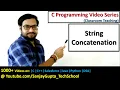 String Concatenation in C language C programming tutorials series