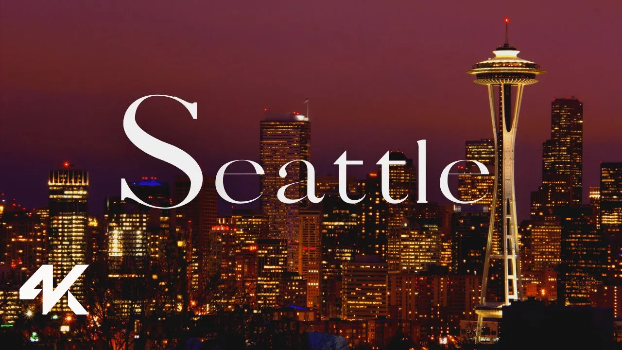 Seattle Scenic Relaxation 4K Drone Video 2023  - Seattle, Washington State, America