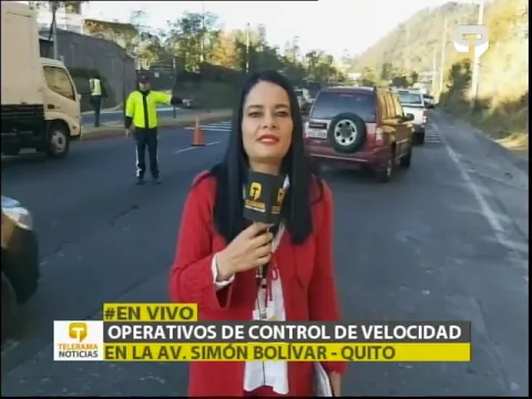Operativos de control de velocidad en la av. Simón Bolívar - Quito