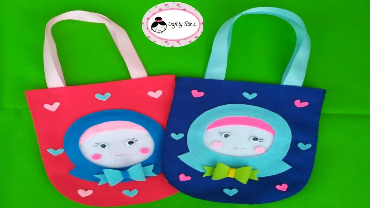 Tas Dari Kain Flanel || Tas Ngaji Dari Kain Flanel Bentuk Buah Labu || Diy Felt Pumpkin. 