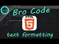 HTML text formatting
