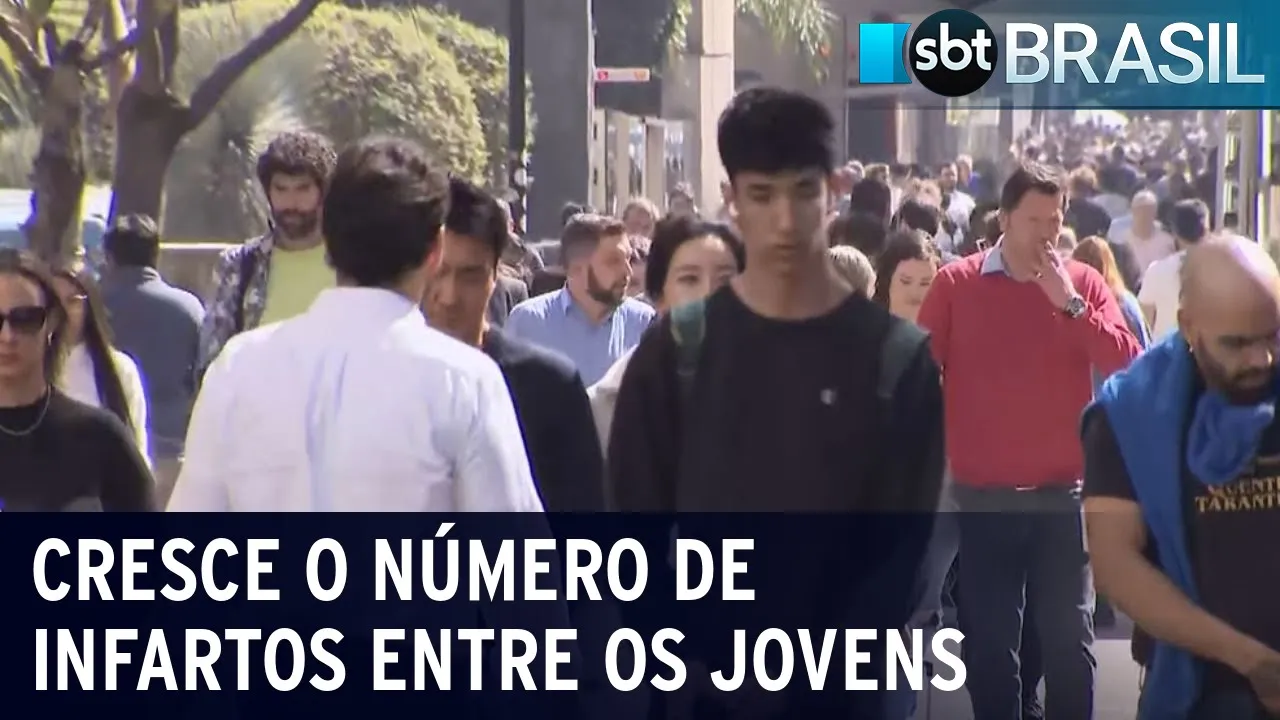 Cresce o número de infartos entre os mais jovens | SBT Brasil (05/08/23)
