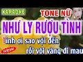 karaoke Như Ly Rượu Tình - tone Nữ - nhạc sống Trà organ