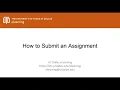 How to Submit an Assignment