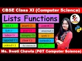 List Functions in Python List Methods in Python Python List Manipulation Class 11