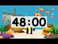 48 Minute Countdown Timer Alarm Clock With Music Timer for Kids Animal Fish