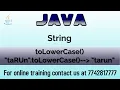 how to convert string into lowercase in java in hindi toLowerCase method in java