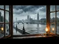 London Thames Day to Night — 1 Hour of Rain Sounds for Study